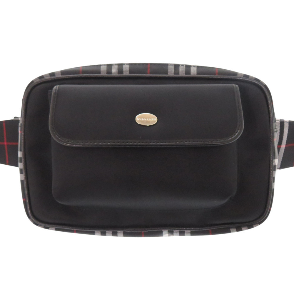 Burberry Check Pattern Black Bag Body 1228BURBERRY Men's